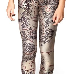 Blackmilk Map of Middle Earth LOTR Leggings